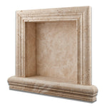 Ivory Travertine Hand-Made Custom Shampoo Niche / Shelf - SMALL - Honed-Accessories-American Tile Depot