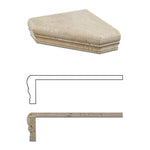 Ivory Travertine Hand-Made Custom Shower Corner Shelf - Honed-Accessories-American Tile Depot