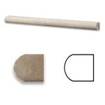 Ivory Travertine Honed 3/4 X 12 Bullnose Liner-Travertine Molding/Trim-American Tile Depot