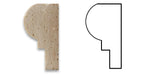 Ivory Travertine Honed OG-1 Chair Rail Molding Trim-Travertine Molding/Trim-American Tile Depot