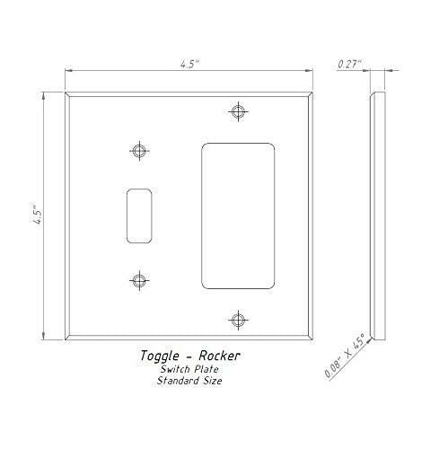 Ivory Travertine Toggle Rocker Switch Wall Plate / Switch Plate / Cover - Honed-Travertine Wall/Switch Plate-American Tile Depot