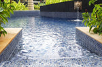 Phoenix Jasper Blue Polished Square Glass Mosaic Tile-Recycled Glass Mosaic-American Tile Depot