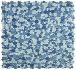 Lucy Blue Polished Circular Glass Mosaic Tile-Glass Mosaic-American Tile Depot