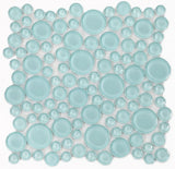 Lucy Mint Polished Circular Glass Mosaic Tile