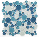Lucy Ocean Circular Glass Mosaic Tile