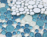 Lucy Ocean Circular Glass Mosaic Tile