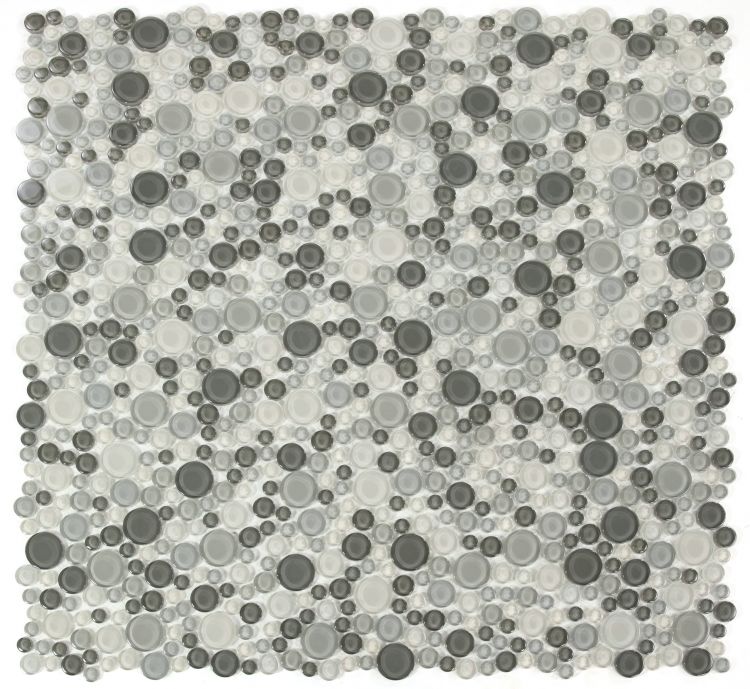 Lucy Cloudy Glossy Circular Glass Mosaic Tile-Glass Mosaic-American Tile Depot