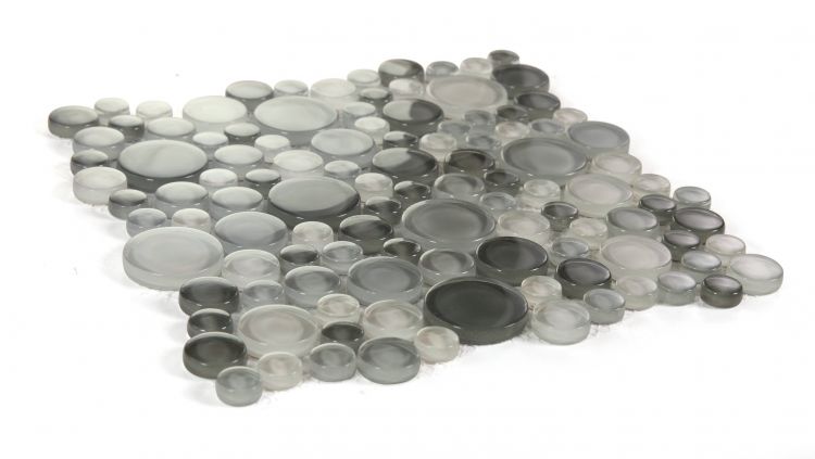 Lucy Cloudy Glossy Circular Glass Mosaic Tile-Glass Mosaic-American Tile Depot