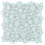 Lucy Turquoise Circular Glass Mosaic Tile-Glass Mosaic-American Tile Depot