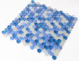 Summer Beach Penny Circular Glass Mosaic Tile-Glass Mosaic-American Tile Depot