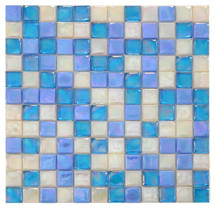 1 x 1 Aquarius Beach Square Glass Mosaic Tile-Glass Mosaic-American Tile Depot