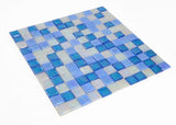 1 x 1 Aquarius Beach Square Glass Mosaic Tile