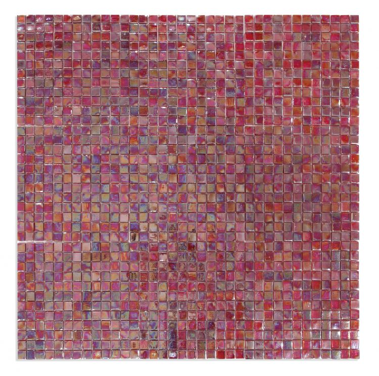 1 x 1 Aquarius Burgundy Square Glass Mosaic Tile-Glass Mosaic-American Tile Depot