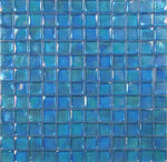 Aquarius Fancy Blue Square Glass Mosaic Tile-Glass Mosaic-American Tile Depot