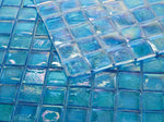 Aquarius Fancy Blue Square Glass Mosaic Tile-Glass Mosaic-American Tile Depot