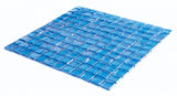Aquarius Fancy Blue Square Glass Mosaic Tile