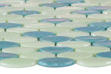 Summer Green Oval Glass Mosaic Tile