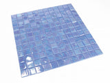 1 x 1 Aquarius Iris Square Glass Mosaic Tile
