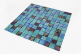 1 x 1 Aquarius Mermaid Square Glass Mosaic Tile