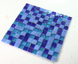 1 x 1 Aquarius Ocean Square Glass Mosaic Tile