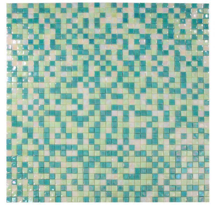 1 x 1 Aquarius Spring Square Glass Mosaic Tile-Glass Mosaic-American Tile Depot