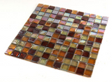 1 x 1 Aquarius Wine Square Glass Mosaic Tile