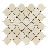 Crema Marfil Marble Honed Lantern Arabesque Mosaic Tile