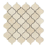 Crema Marfil Marble Honed Lantern Arabesque Mosaic Tile-Marble Mosaic-American Tile Depot