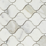 Calacatta Gold Marble Polished Lantern Arabesque Mosaic Tile