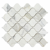 Calacatta Gold Marble Polished Lantern Arabesque Mosaic Tile