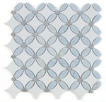 Sample of Precious Stone Lavender Crystal Ocean Circular Marble Mosaic Tile-Sample-American Tile Depot