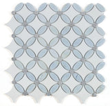 Precious Stone Lavender Crystal Ocean Circular Marble Mosaic Tile