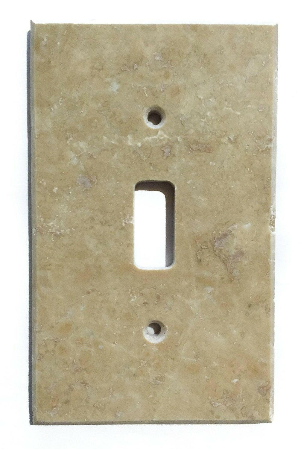 Light Walnut Travertine Single Toggle Switch Wall Plate / Switch Plate / Cover - Honed-Travertine Wall/Switch Plate-American Tile Depot