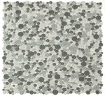 Lucy Cloudy Glossy Circular Glass Mosaic Tile-Glass Mosaic-American Tile Depot