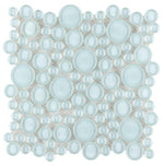 Lucy Turquoise Circular Glass Mosaic Tile-Glass Mosaic-American Tile Depot