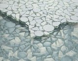 Lucy Shimmer Grey Circular & Pebble Glass Mosaic Tile
