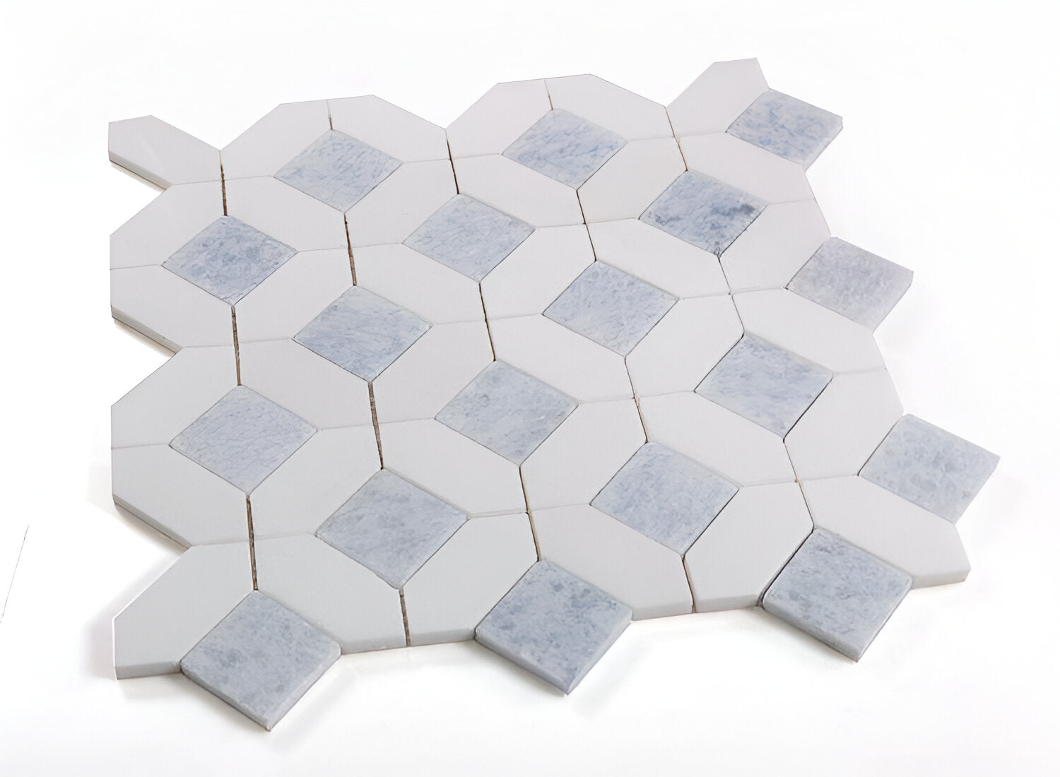 Luna Crystal Ocean Polished Octagon Marble Mosaic Tile-Marble Mosaic-American Tile Depot