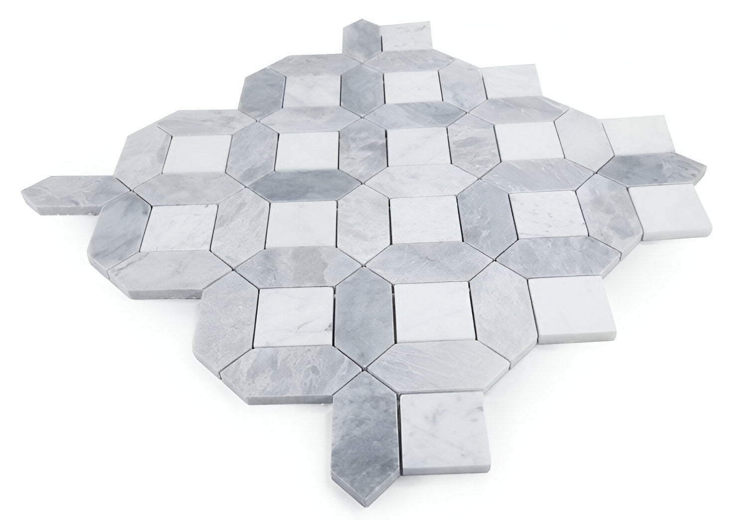 Luna Dusk Polished Octagon Marble Mosaic Tile-Marble Mosaic-American Tile Depot