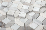 Luna Sky Polished Octagon Marble Mosaic Tile-Marble Mosaic-American Tile Depot