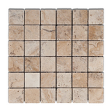 2 X 2 Philadelphia Travertine Tumbled Mosaic Tile