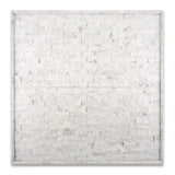 1 X 2 Carrara White Marble Split-Faced Mosaic Tile