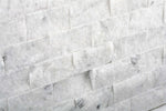 1 X 2 Carrara White Marble Split-Faced Mosaic Tile