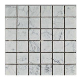 2 X 2 Carrara White Marble Polished Mosaic Tile-Marble Mosaic-American Tile Depot