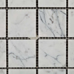 2 X 2 Carrara White Marble Polished Mosaic Tile