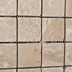 2 X 2 Durango Cream Travertine Tumbled Mosaic Tile