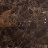 3 X 6 Emperador Dark Marble Tumbled Subway Brick Field Tile