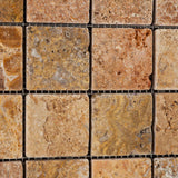 2 X 2 Scabos Travertine Tumbled Mosaic Tile