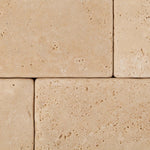 3 X 6 Ivory Travertine Tumbled Subway Brick Field Tile