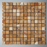 1 X 1 Scabos Travertine Tumbled Mosaic Tile