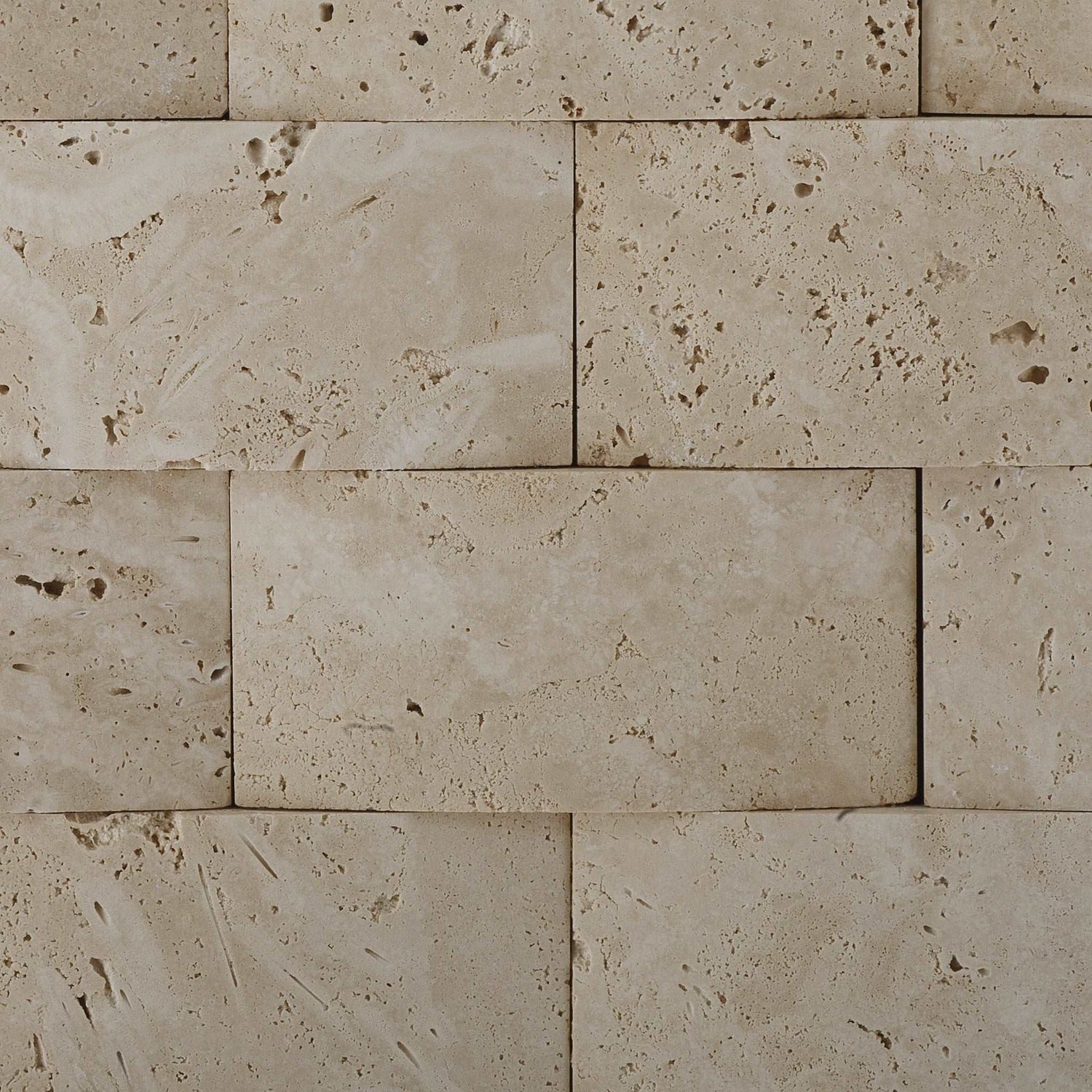 2 X 4 Ivory Travertine CNC Arched 3-D Brick Mosaic Tile